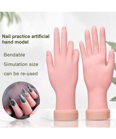 AORAEM Flexible Practice Mannequin Hand for Nail Art Training and Manicure Practice - Buy Online on GoSupps.com