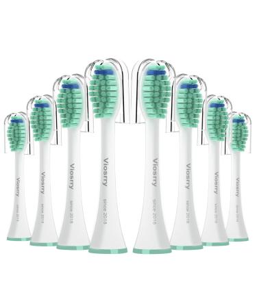 Vioesrry Toothbrush Replacement Heads Compatible with C2 C3 9023 4100 1100 g2 2 Series 6015/03 Electric Brush Refills 8 Pack Blue