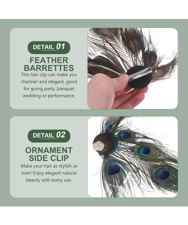 Healeved Hair Clip - Fashion Peacock Hair Pins Peacock Fascinator Peacock Hair Clip for Women and Girls - Fascinator - Buy Online on GoSupps.com