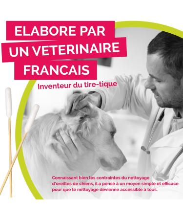 Bamboostick - Pack of 3 Packs of 50 L/XL Cotton Buds for Cleaning the Ears of Large Dogs - Easy to Use - Developed by a French Veterinarian - Buy Online on GoSupps.com