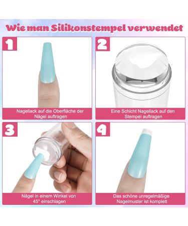 Friusate 15-Piece Nail Art Stamper Set | Clear Jelly Stamper & Spatula for French Manicure | Perfect for Gel Nails & Smile Line Designs - Buy Online on GoSupps.com