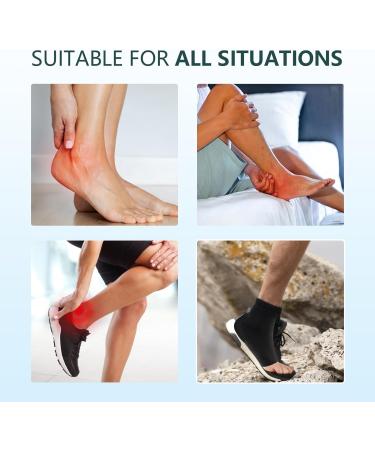 Buy Achilles Tendon Heel Protector - Compression Padded Sleeve Socks | Promifun Premium Gel Socks for Haglunds Bump Bursitis Tendonitis - Black X-Large - Buy Online on GoSupps.com