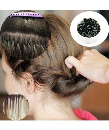 Blkb Nanoringe Microring Silicone 3mm I-Tip Tubes for Hair Extensions - 500 Pieces Black - Buy Online on GoSupps.com