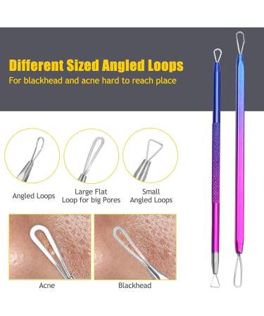 Layhou 10PCS Stainless steel Acne Removal Kit Blackhead Remover 10pcs Multicolor - Buy Online on GoSupps.com