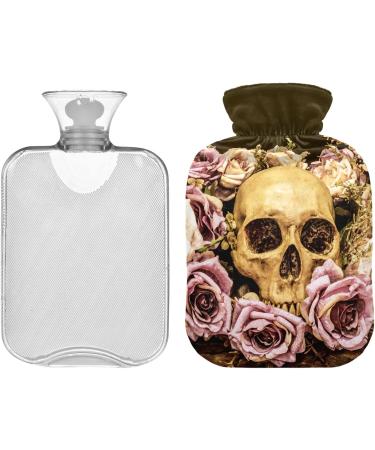 Shop Naanle Human Skull Rose Heat Bottle - Transparent Hot Water Bottle for Pain Relief & Therapy | 1L - Buy Online on GoSupps.com