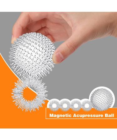 Zocipro 2-Piece Magnetic Acupressure Balls - 32mm Massage Balls with 5 Massage Rings for Stress Relief & Relaxation - Buy Online on GoSupps.com
