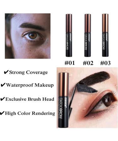 Peel Off Tattoo Eyebrow Gel 3 Colors makeup eyebrow gel waterproof tint 3D Brows Eyebrow Styling Gel Sweat-Proof Liquid Brows Styling Long Lasting Quick Dry No Smudge Suitable for all brow shapes - Buy Online on GoSupps.com