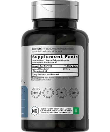 Raw Adrenal Glandular 350mg | 90 Capsules Non-GMO Gluten Free | Horbaach Supplement - Buy Online on GoSupps.com