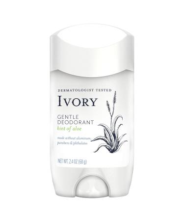 Ivory Deodorant Hint of Aloe Made without Aluminum and Baking Soda 2.4 oz Pack of 4