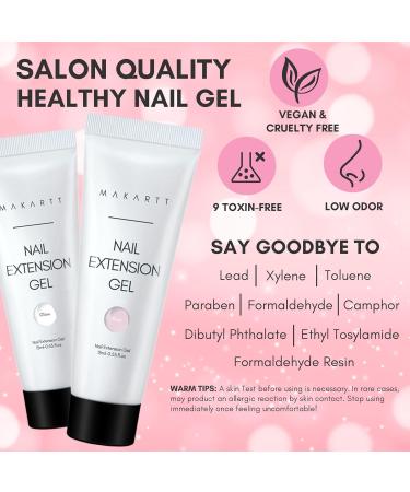 Buy Makartt Poly Nail Gel Kit - Blushing Brown Glitter Winter Nail Extension Set for Christmas Manicure - Buy Online on GoSupps.com