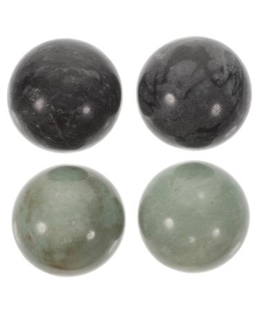 Tofficu 2 Sets Marble Handballs Hand Exercise Massage Balls Round Hand Rolling Balls