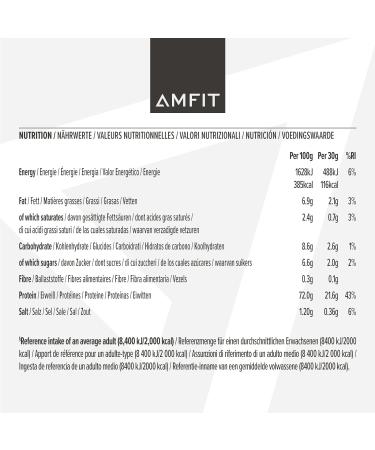 Amfit Nutrition Whey Protein Powder Cookies & Cream 1 kg - 33 Servings - Buy Online on GoSupps.com