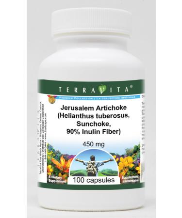 Jerusalem Artichoke (Helianthus tuberosus Sunchoke 90% Inulin Fiber) - 450 mg (100 Capsules ZIN: 570983)