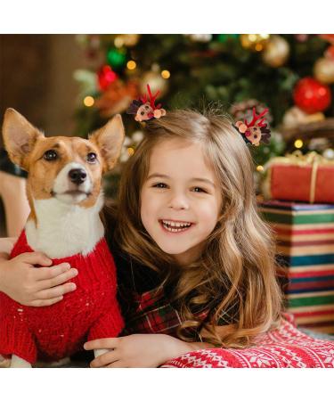 Lurrose Christmas Antler Hair Clips - 2 Pairs Reindeer Hair Accessories for Party & Cosplay | International Shipping Available - Buy Online on GoSupps.com