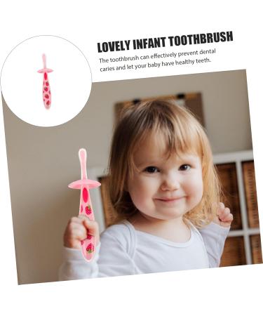 Minkissy 2-Pack Children's Toothbrushes - Portable Baby Accessories & Cleaning Brush for Toddlers - Ideal Travel Supplies in Pink - Buy Online on GoSupps.com
