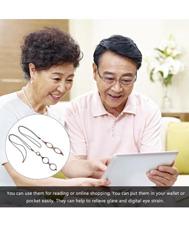 FOMIYES Portable Folding Reading Glasses Set - 2 Pcs High-Definition Mini Readers for Men & Women | Exquisite Neck Hanging Design - Buy Online on GoSupps.com