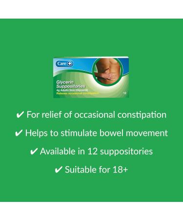 Care+ Glycerin Suppositories for Adults 4g x 12 Mermaid Kisses5 Pack of 1 - Buy Online on GoSupps.com