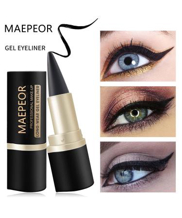 MAEPEOR Matte Gel Eyeliner Set - 4 Smudge-proof & Waterproof Shades for Women - Black, Gray, Silver - Smooth Eyeliner Cream - Buy Online on GoSupps.com