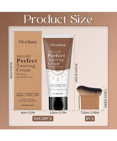 Luyuttn Selftanner selftanning cream with brush selftanning face natural tanning cream with immediate effect for every skin 100 g - Buy Online on GoSupps.com