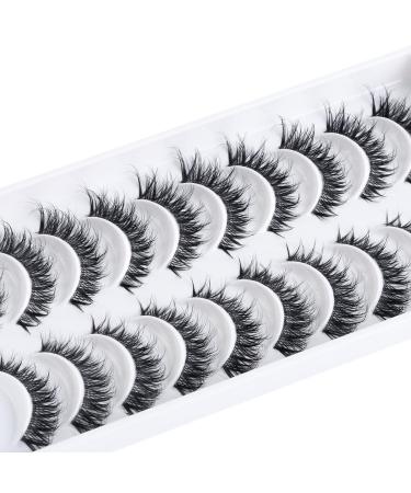 3D False Eyelashes - Handmade Natural Look Fluffy Strip Lashes | Multipack of 10 Pairs (Hyal09W) - Shop Internationally - Buy Online on GoSupps.com