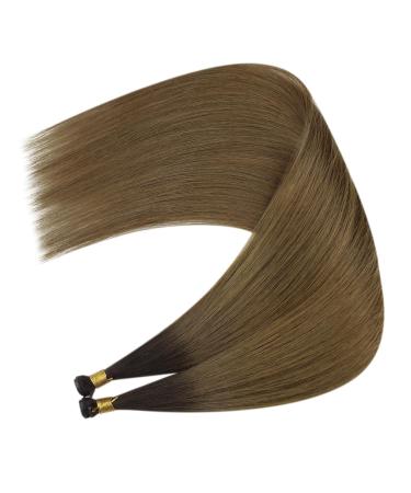 Youngsee Genius Weft Extensions - Real Hair Brown Ombre 45cm for Effortless Style | Virgin Remy Quality - Buy Online on GoSupps.com