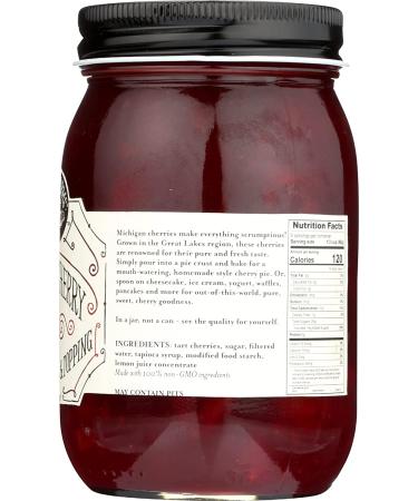 Brownwood Farms 18 oz Cherry Pie Filling - Gluten-Free with Great Lakes Cherries - Perfect Topping for Pancakes, Waffles, Ice Cream, and Yogurt - Buy Online on GoSupps.com