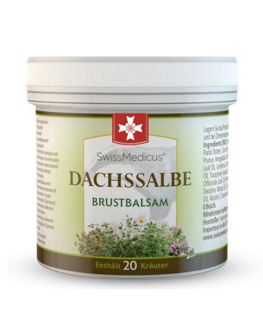 Swissmedicus roof ointment - breast balm - ointment enriched with 20 herbal extracts - massage for chest neck neck back and forehead and temple - 125 ml