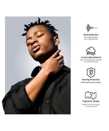 BNU Ear Plugs for Concerts & Work - 2 Pairs Noise Cancelling 25-35dB Reusable High Fidelity Earplugs with Silicone & Foam Tips S/M/L - Buy Online on GoSupps.com
