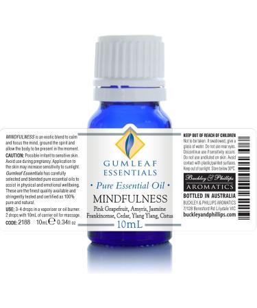 Gumleaf Essentials Mindfulness Essential Oil Blend - 10ml Cruelty Free & Vegan 100% Pure & Natural - Buy Online on GoSupps.com