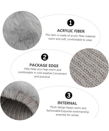 Kisangel Fur Short Boot Cuffs - Fluffy Leg Warmers & Arm Warmers | Stylish Knit Accessories for Beautiful Legs - International Shipping Available - Buy Online on GoSupps.com