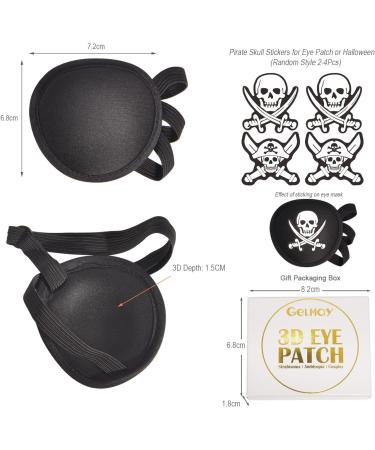 3D Eye Patches 2-Pack for Adult and Kids - Strabismus, Lazy Eye, Post-Surgery - Pirate Eye Cover Mask - Buy Online on GoSupps.com