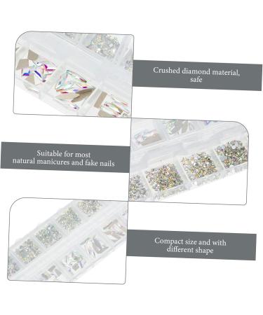 minkissy 1 Box Nail Drill False Nail Jewelry Glitter Rhinestone Nails Nail Crystals Manicure Charm Nail Accessories Rhinestone for Nails Nail Glitter Diamonds for Nails Gem Glass Flat Drill - Buy Online on GoSupps.com
