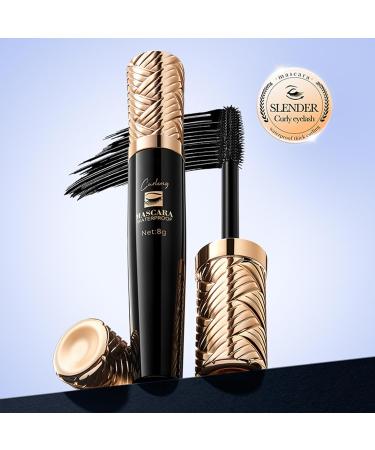 Shantou Ouhoe 2 Pieces Mascara Waterproof Mascara Volume Mascara Tereoscopic Fibrous Eye Black Mascara Length and Volume Black Without Clumps or Stains Naturally Sustainable - Buy Online on GoSupps.com