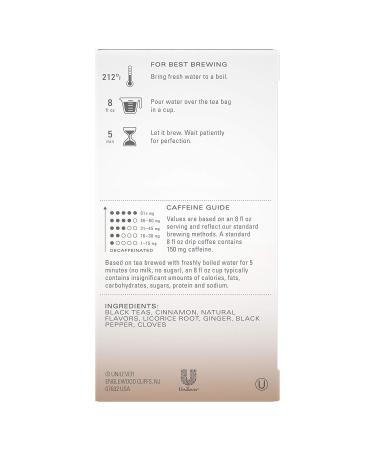 Tazo Chai Vanilla Caramel Tea Bags - 20 Count (Pack of 6) | Premium Quality - Buy Online on GoSupps.com