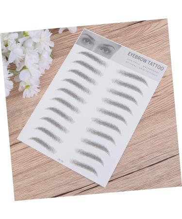 DOITOOL 2pcs 3d Eyebrow Stickers Green Faux Fur Scrunchies Eyebrow Stencils Eyebrow Trimming The Lazy 6d - Buy Online on GoSupps.com