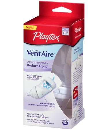 Playtex VentAire Advanced Wide Bottle 6 Ounce Colors May Vary
