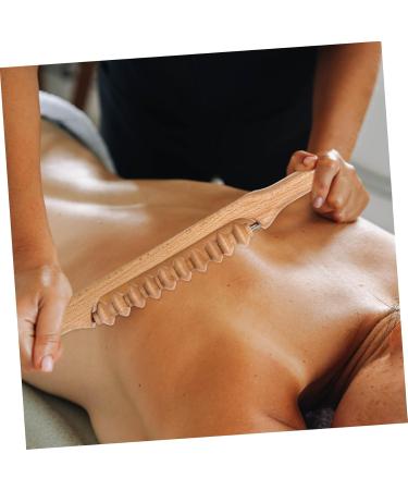 FOMIYES Gua Sha Massage Stick - Muscle Massager Tool with Double-Row Beads | Wooden Scraping Stick for Relaxation & Pain Relief | International Shipping Available - Buy Online on GoSupps.com