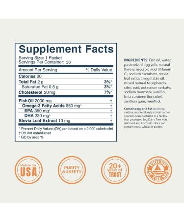 Coromega Omega-3 Orange Squeeze | 30 Packets | 2.5g Each | Healthy Fat Supplement - Buy Online on GoSupps.com
