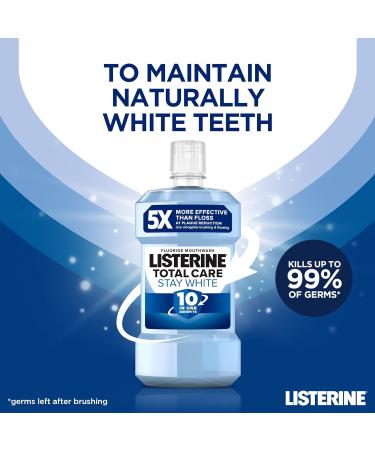 Listerine Total Care Stay White Mouthwash 250ml - Pack of 1 - Buy Online on GoSupps.com