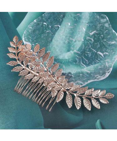 Yheakne Boho Leaf Hair Comb - Gold Wedding Barrette for Women and Girls - Buy Online on GoSupps.com