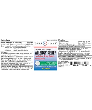 Allergy Relief Loratadine Tablets - 90 Count - Pack of 1 - Buy Online on GoSupps.com