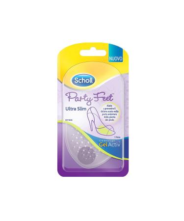 Scholl Party Feet Ultra Slim Gel cushion to protect the front part of the soles of the feet transparent upholstery for high heels anti-slip technology 1 pair