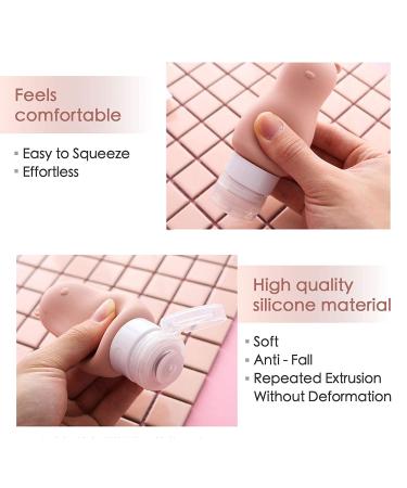 Cute Bear and Rabbit Travel Bottles 3oz - Leakproof Silicone Containers for Lotions, Shampoo & Liquids - Buy Online on GoSupps.com