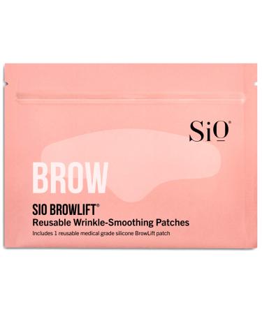 SiO Beauty BrowLift Forehead Anti-Wrinkle Patch - Rapid Overnight Reusable Silicone Patch to Reduce Furrows, Expression Lines, and Creases Beige