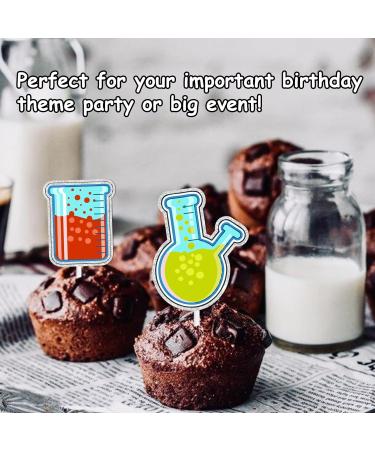 S-Cp-0008 Ice Cream Fruit Dessert Cupcake Topper Colorful Glitter Happy Birthday Sensory Pop Game Theme Decor Supplies Baby Shower Boys Girls Birthday Party Decorations - Buy Online on GoSupps.com