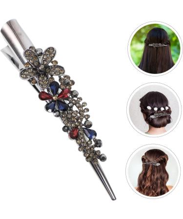 Mobestech Duckbill Clip Rhinestone Alligator Hair Clip Studded Hairpin Hair Clip Metal Bobby Pin Hair Barrette Headwear Hair Accessory for Women Girls Hair Styling (Colorful) - Buy Online on GoSupps.com