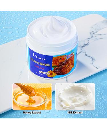 Moisturizing Honey Milk Cream - Anti-Acne Wrinkle Reduction & Pore Minimizer for Face & Body | 120ml - Buy Online on GoSupps.com