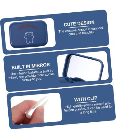 Homsfou 4th Care Box for Colored Contact Lenses - Eye Lens Container & Travel Case | Korean Art Design | 4pcs Blue 6.5x4.5x2cm - Ideal for International Shipping - Buy Online on GoSupps.com