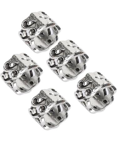 100PCS Ancient Silver Metal Beard Beads - Unique S Shape Dreadlock Decorations for Hair Braiding & DIY Jewelry - Buy Online on GoSupps.com