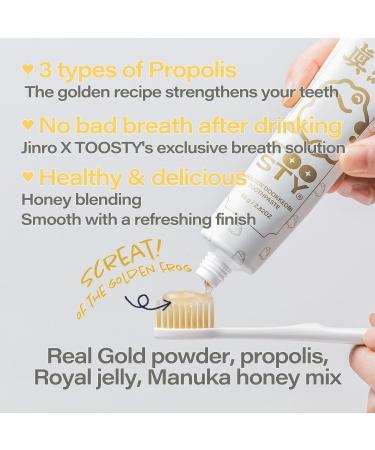 Toosty Jinro Golden Propolis Toothpaste - Fluoride-Enriched Gum Health Gold Powder for Bad Breath & Post-Drink Freshness | 80g - Buy Online on GoSupps.com